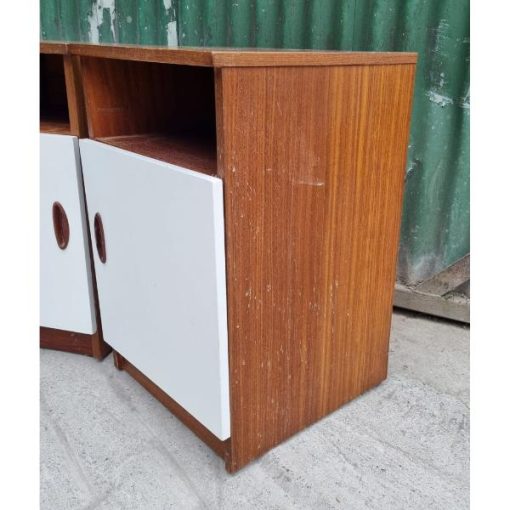 Mid Century Bedside Lockers - Pair - KAS505b