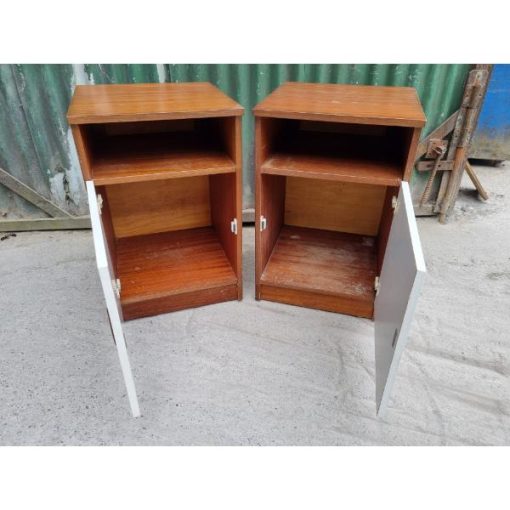 Mid Century Bedside Lockers - Pair - KAS505d