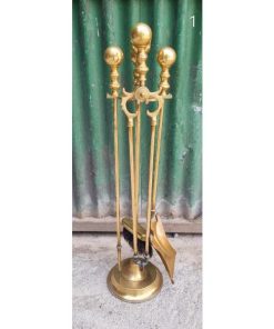 4 piece Brass Fireside Companion Set KAS536 (1)