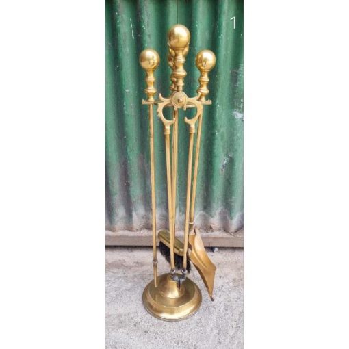 4 piece Brass Fireside Companion Set KAS536 (1)