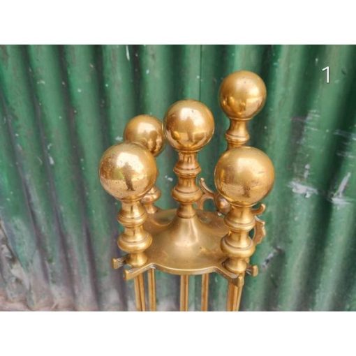 4 piece Brass Fireside Companion Set KAS536 (7)