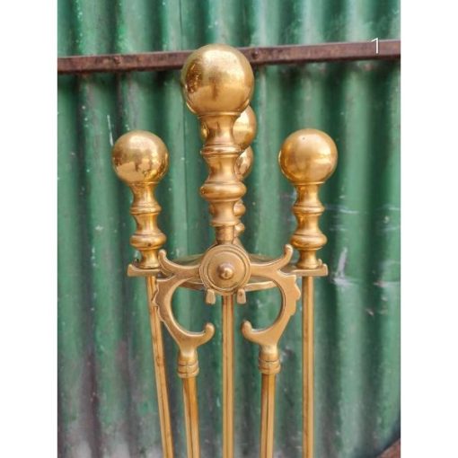 4 piece Brass Fireside Companion Set KAS536 (8)