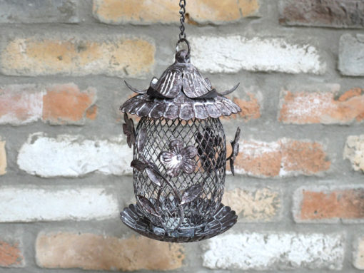 Bird Feeder Grey Cage D10087