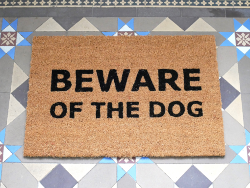 Door Mat Beware of the Dog D9692b