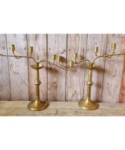 Pair of Brass Candelabras KAS546 (1)