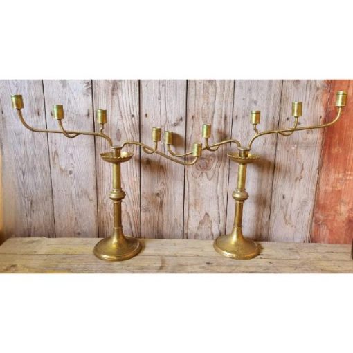 Pair of Brass Candelabras KAS546 (1)