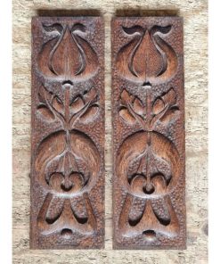 Pair of Carved Teak Panels KAS570 (1)