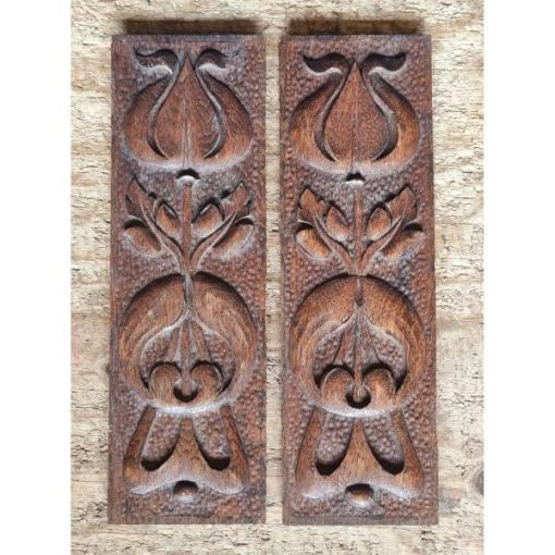 Pair of Carved Teak Panels KAS570 (1)