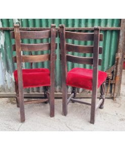 Pair of Ladder Back Hall Chairs KAS565 (9)