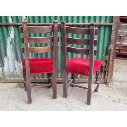 Pair of Ladder Back Hall Chairs KAS565 (9)