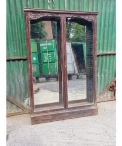 Two Door Display Cabinet with Mirror Backing KAS564 (1)