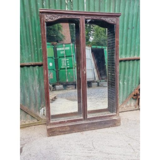 Two Door Display Cabinet with Mirror Backing KAS564 (1)