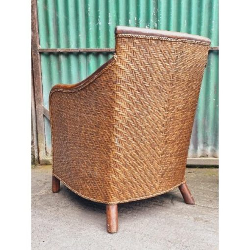 Pair of Rattan and Leather Armchairs KAS635 (12)