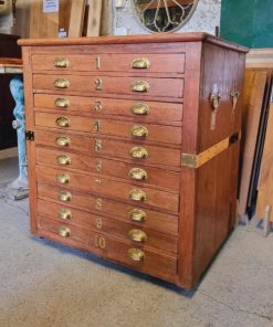 Antique Architect Plan Chest KAS674 (2)