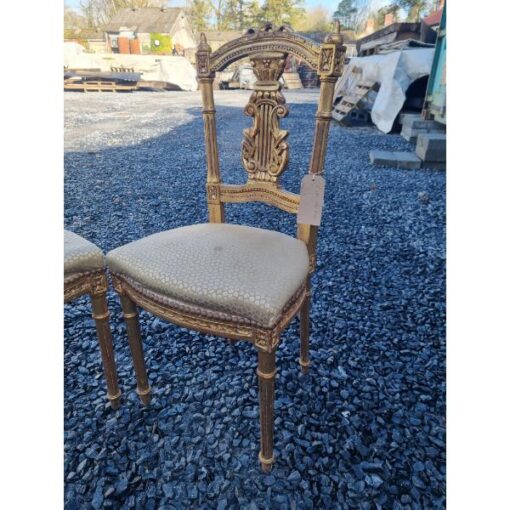 Pair of Gilt Hall Chairs KAS707 (3)