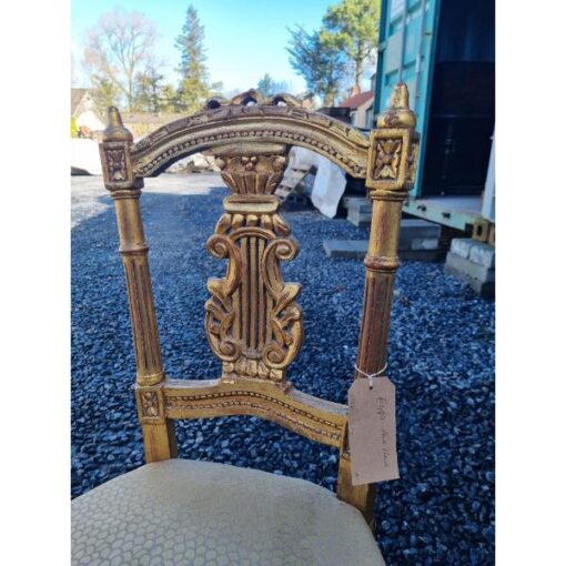 Pair of Gilt Hall Chairs KAS707 (6)