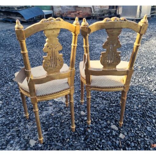 Pair of Gilt Hall Chairs KAS707 (7)