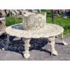 Cast Iron Tree Bench White CH-717-W (1)