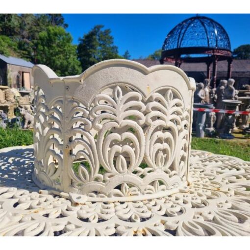 Cast Iron Tree Bench White CH-717-W (2)
