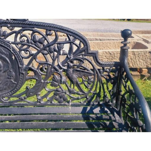 Large Black Cast Iron Lady Bench CH-R-S126-B (1)
