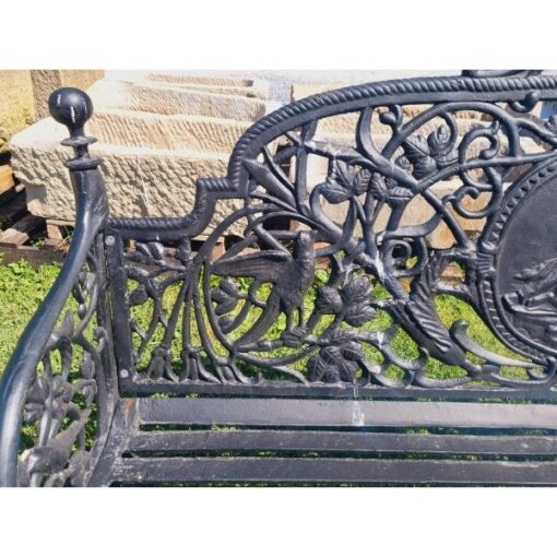 Large Black Cast Iron Lady Bench CH-R-S126-B (3)