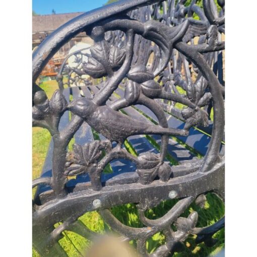 Large Black Cast Iron Lady Bench CH-R-S126-B (4)