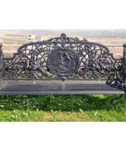 Large Black Cast Iron Lady Bench CH-R-S126-B (6)