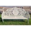 Large White Cast Iron Lady Bench CH-R-S126-W (2)