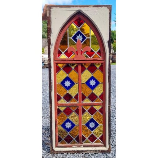 Gothic Style Arch Stained Glass Panel KAS797 (8)