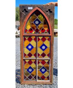 Gothic Style Arch Stained Glass Panel KAS797 (9)