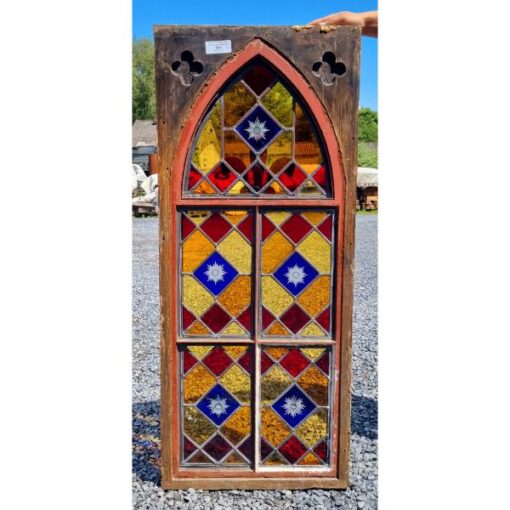 Gothic Style Arch Stained Glass Panel KAS797 (9)