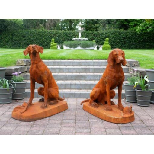 Rusty Pair of Gun Dogs D8839 (1)