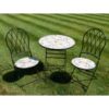 Two Seater Table & Chairs Mosaic Black 11173(7)