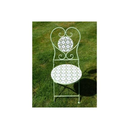 Two Seater Table & Chairs Mosaic Green D11181 (1)