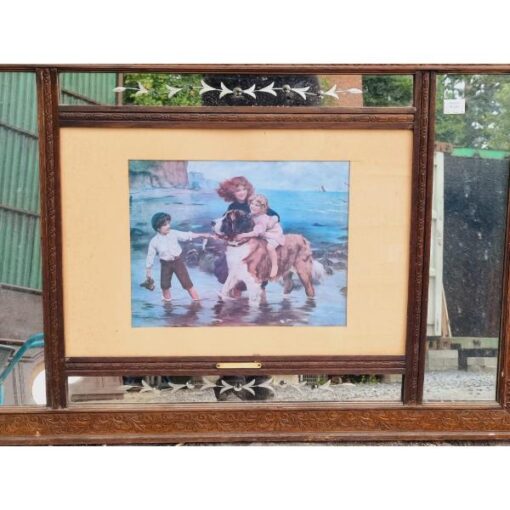 Ornate Mirror with Integrated Print KAS830 (1)