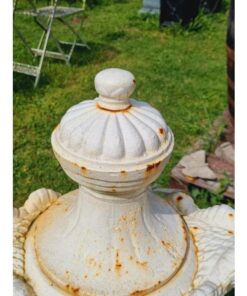 Tall Cast Iron Urn with Lid H356 (3)