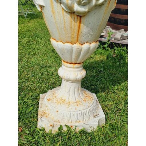 Tall Cast Iron Urn with Lid H356 (5)