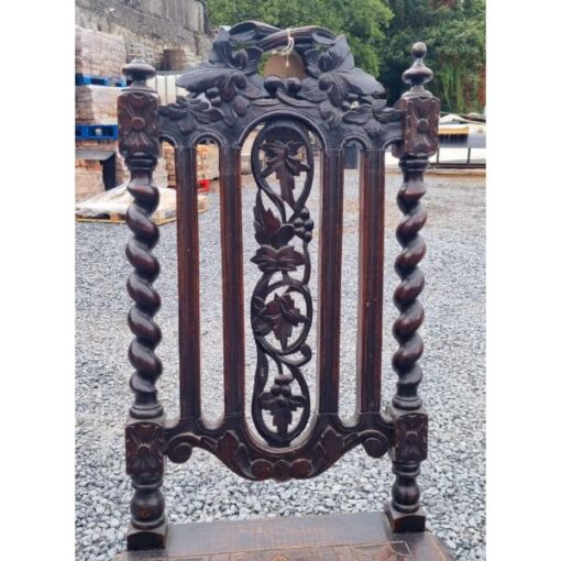 Set of 3x High Back Carved Oak Chairs KAS853 (3)