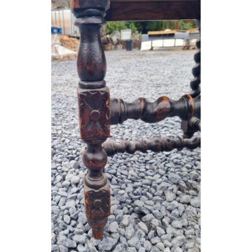 Set of 3x High Back Carved Oak Chairs KAS853 (4)