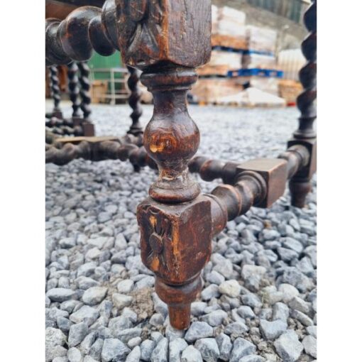 Set of 3x High Back Carved Oak Chairs KAS853 (6)