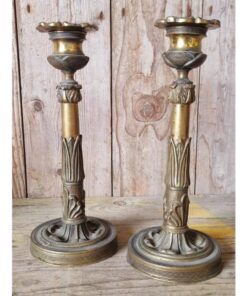 Candle Holders - Brass - Pair KAS904 (1)