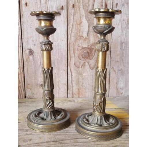 Candle Holders - Brass - Pair KAS904 (1)