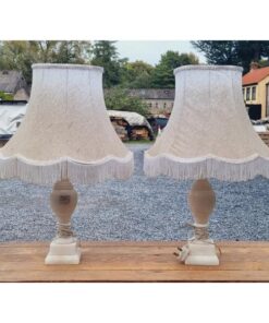 Pair of Lamps - Marble Base KAS884 (1)