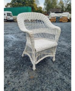 Wicker Chair - White KAS906 (1)