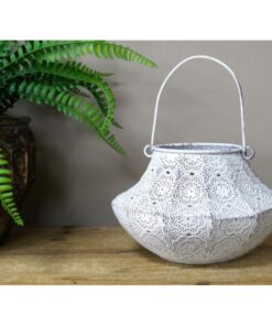 White Candle Holder D9987