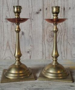 Pair of Brass Candle Holders KAS964 (1)