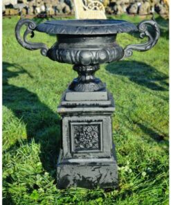 Urn Large Handles and Pedestal Black CH R 102 B (6)
