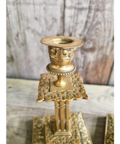Ornate Brass Candle Holders KAS1221 (2)