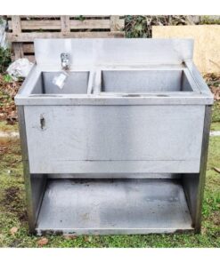 Stainless Steel double Sink Unit KAS1169 (1)