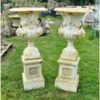 Roman Urns and Pedestals Pair H407 (1)